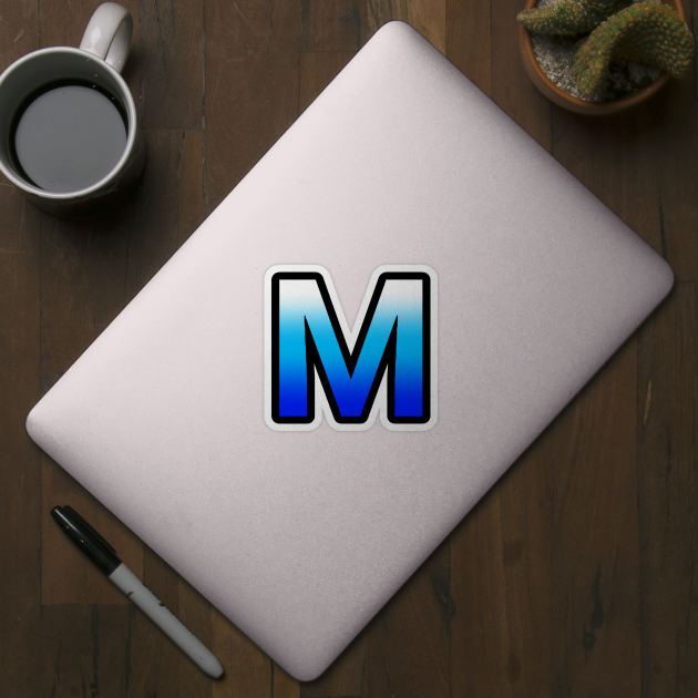 Blue Letter M by JennaBunnies